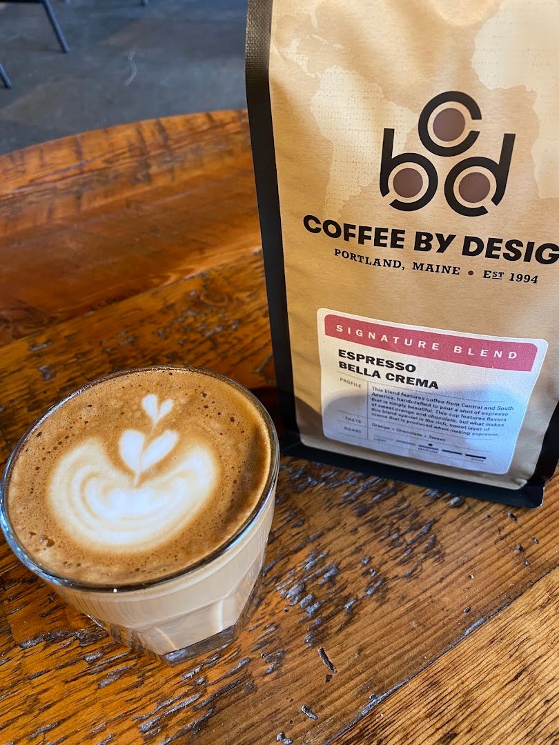 Coffee at Coffee By Design, specialty coffee shop in Portland