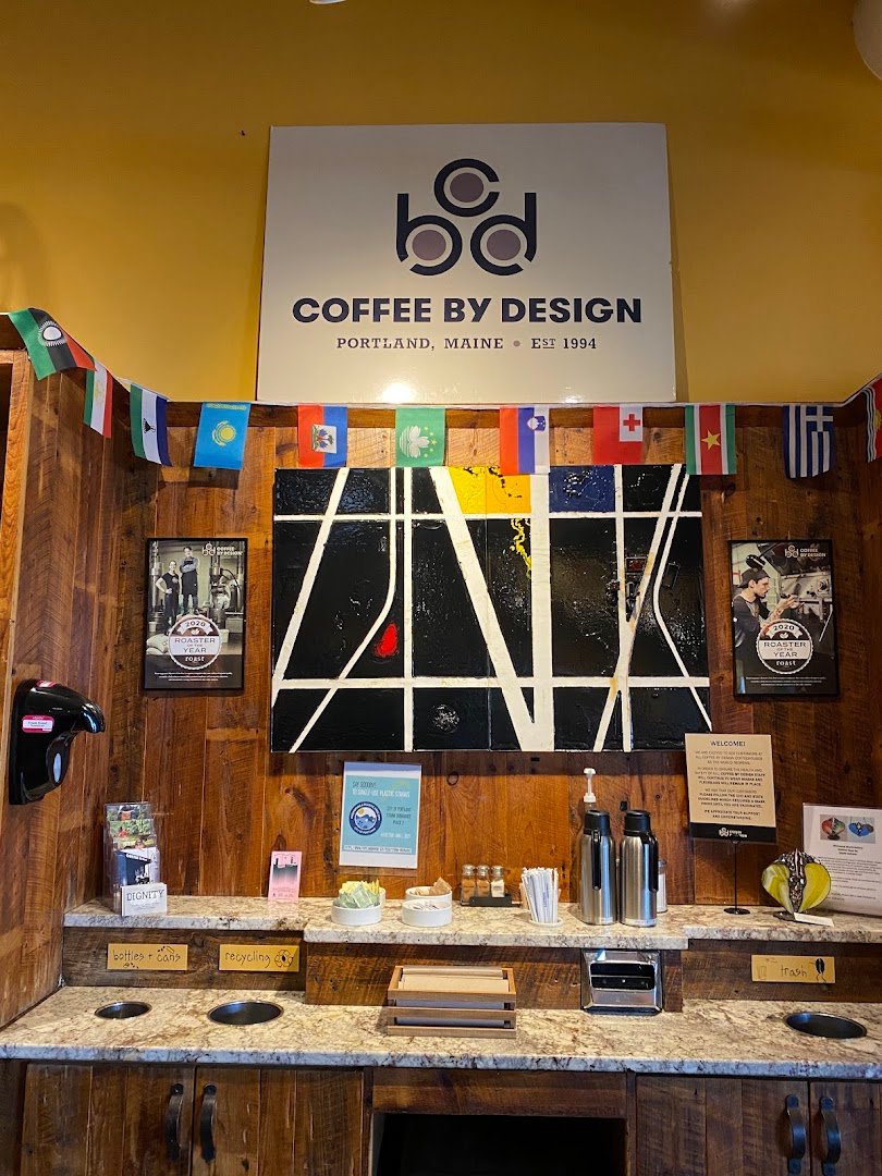 Interior of Coffee By Design, specialty coffee shop in Portland