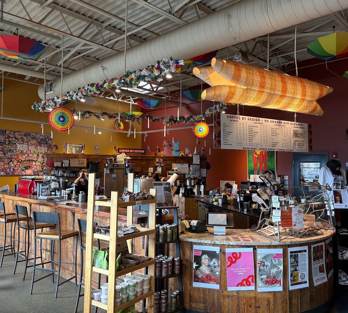 Interior of Coffee By Design, specialty coffee shop in Portland