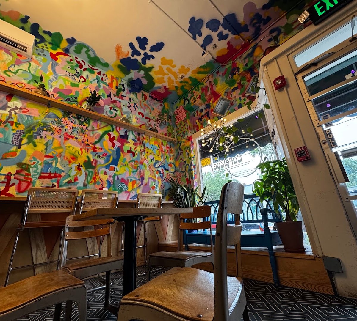 Interior of Cafe Zoey, specialty coffee shop in Providence
