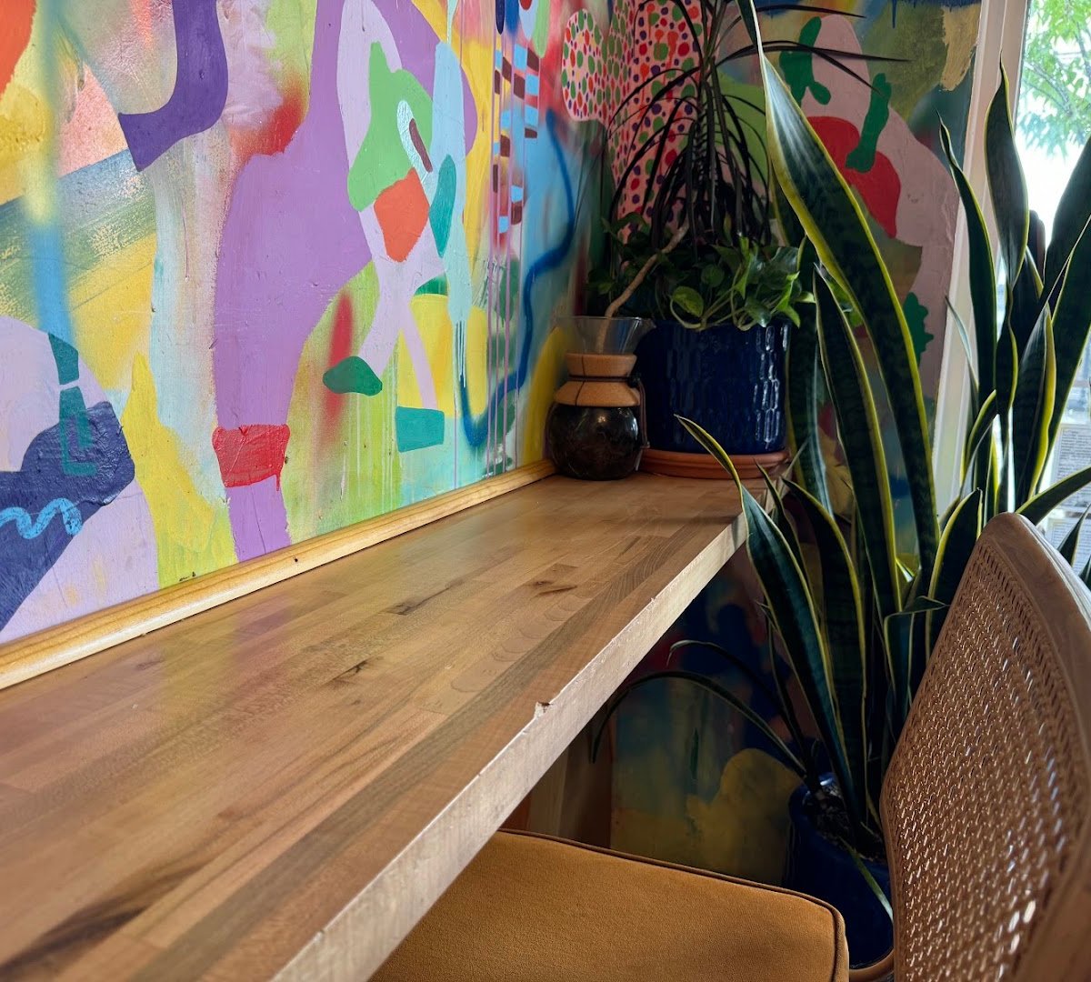 Interior of Cafe Zoey, specialty coffee shop in Providence
