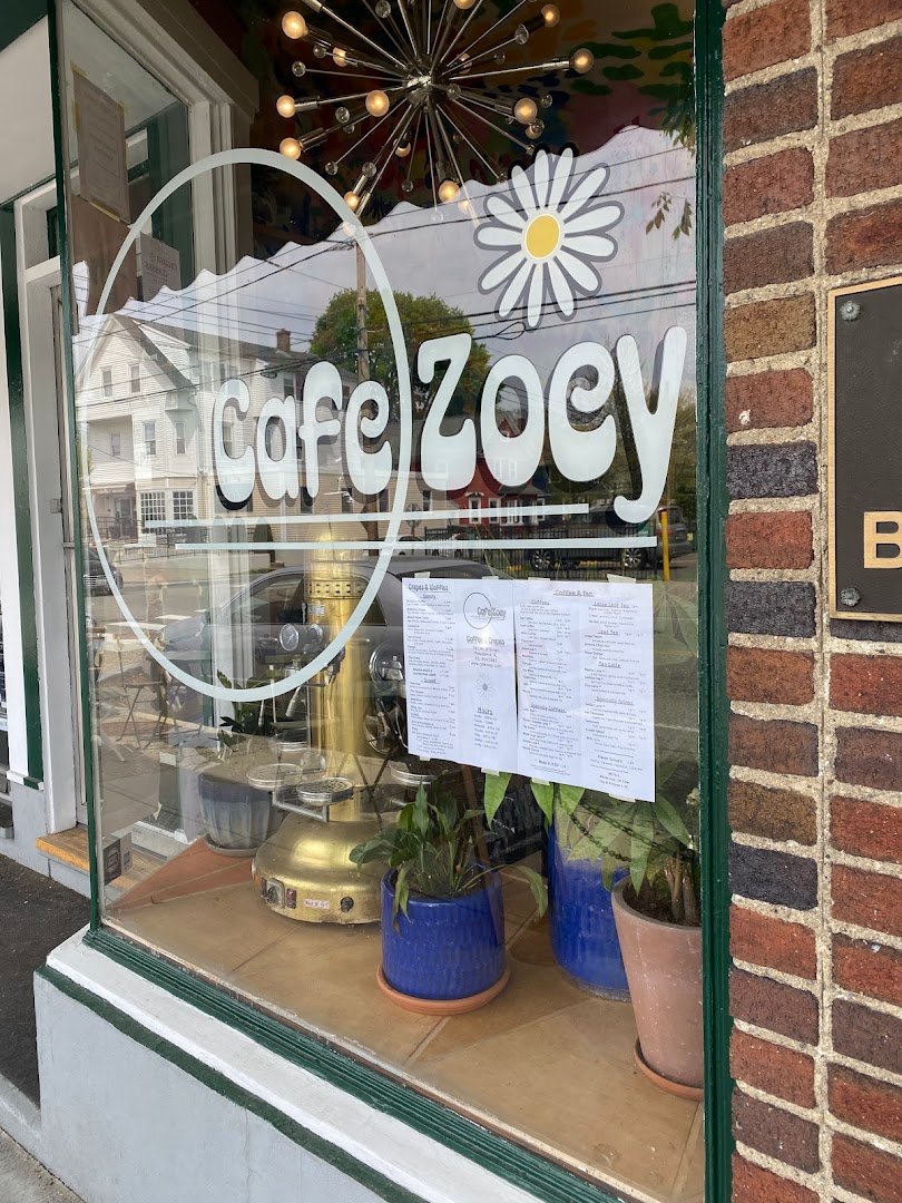 Storefront of Cafe Zoey, specialty coffee shop in Providence