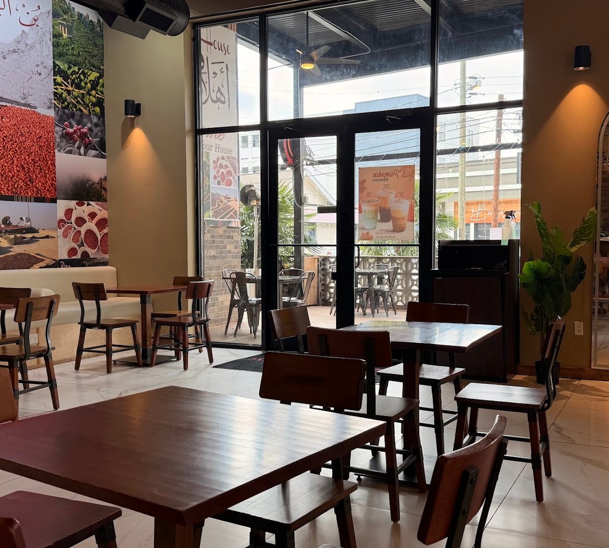 Interior of Qahwah House Coffee - Charlotte, specialty coffee shop in Charlotte