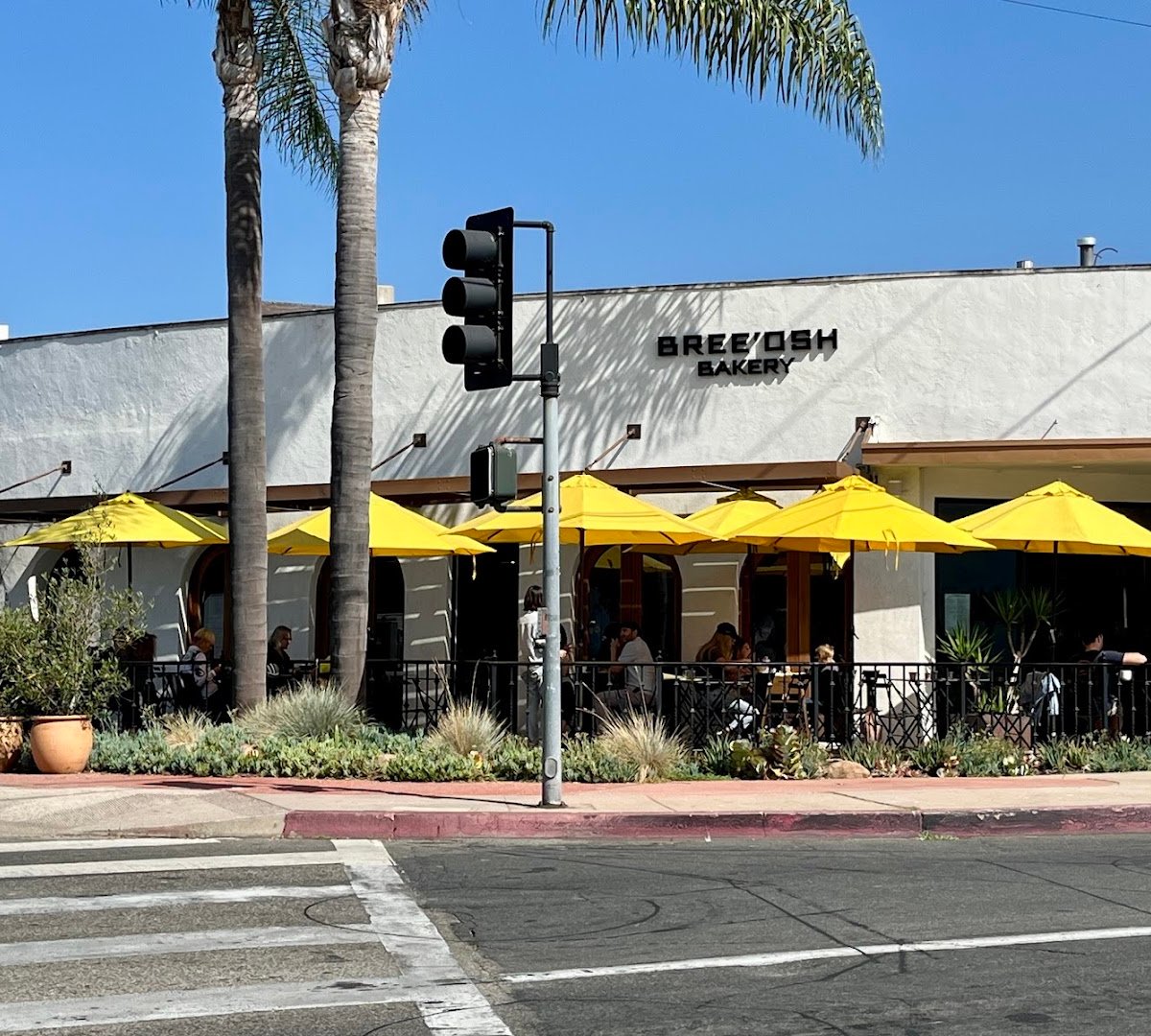 Storefront of Bree'Osh, specialty coffee shop in Santa Barbara