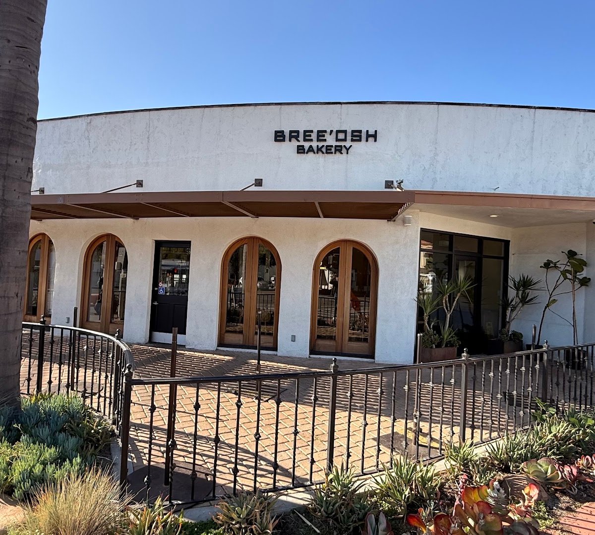 Storefront of Bree'Osh, specialty coffee shop in Santa Barbara