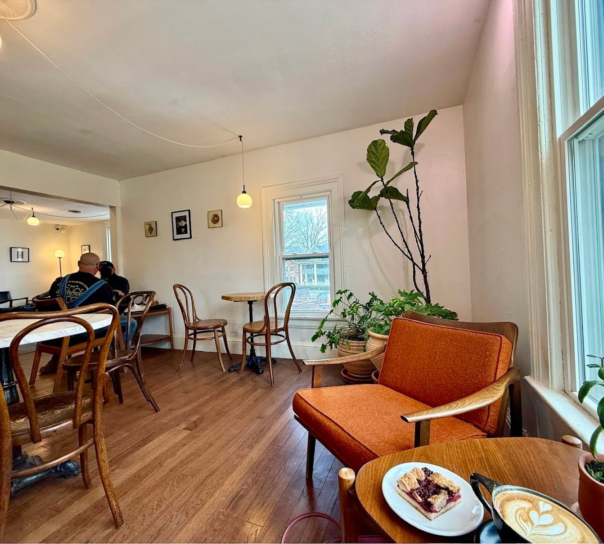 Interior of Hydra Coffeehouse, specialty coffee shop in Rochester