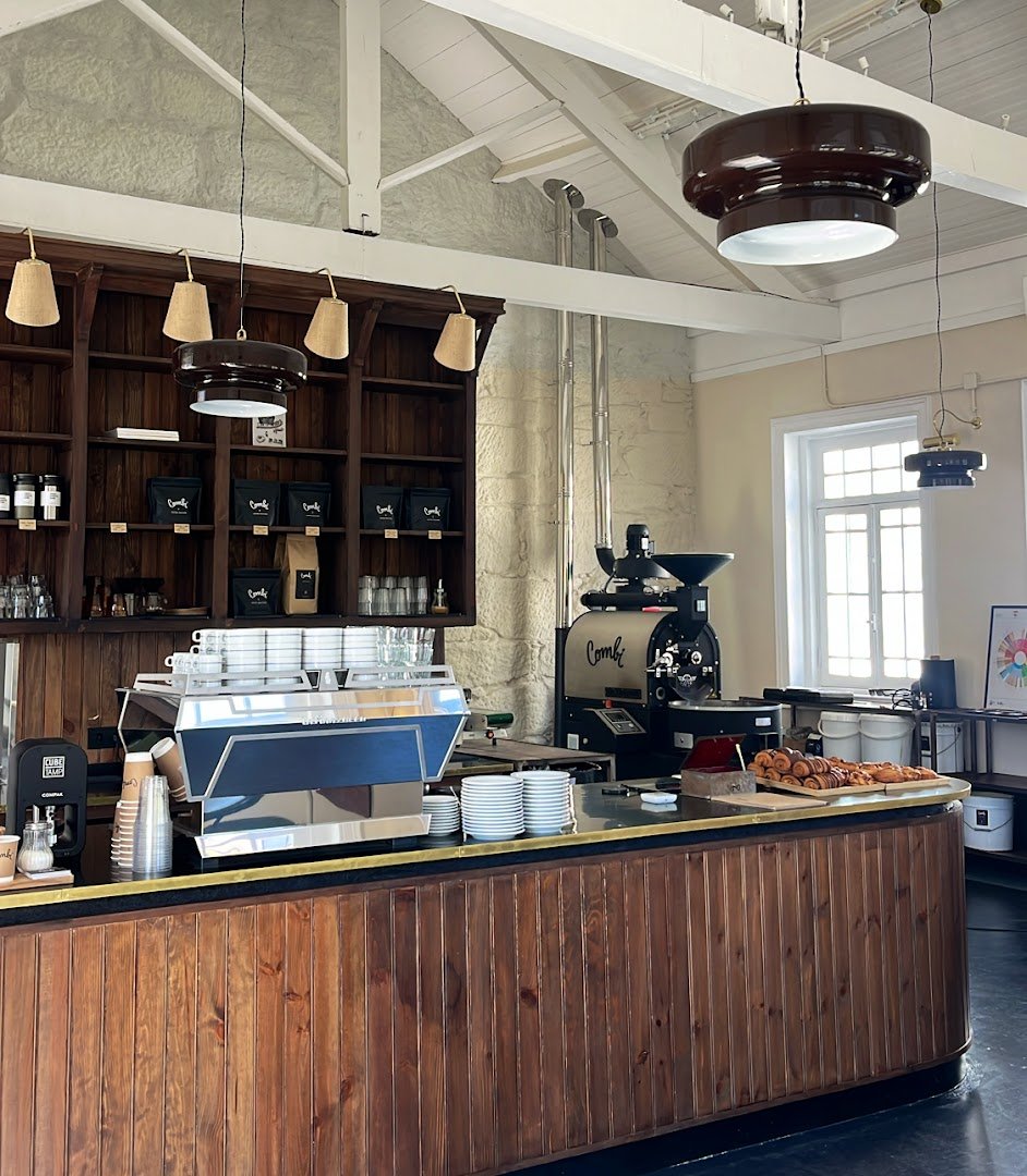 Interior of Combi Coffee Roasters, specialty coffee shop in Porto