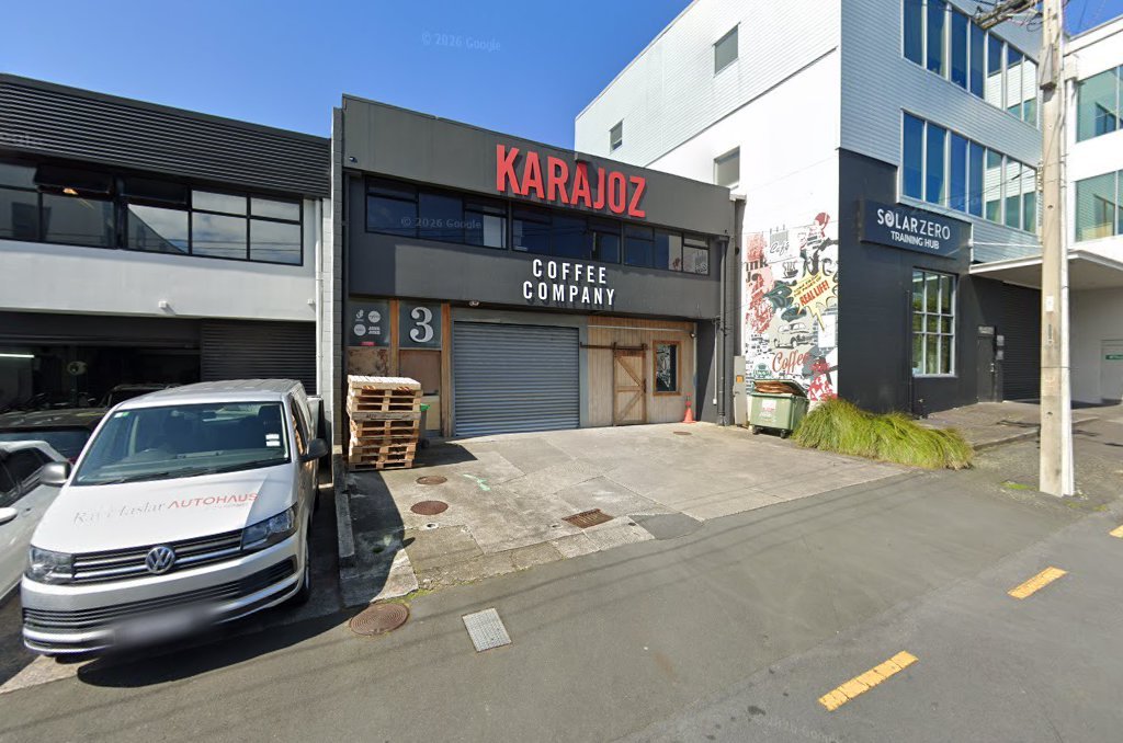 Storefront of Karajoz Coffee Company, specialty coffee shop in Auckland