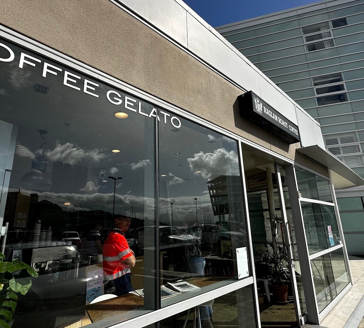 Storefront of Raglan Roast Coffee, specialty coffee shop in Wellington