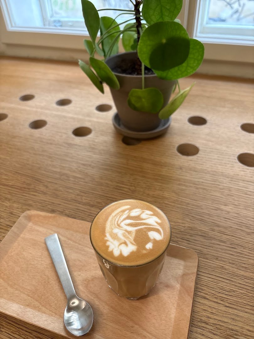 Coffee at The Miners Coffee Charles Bridge, specialty coffee shop in Prague