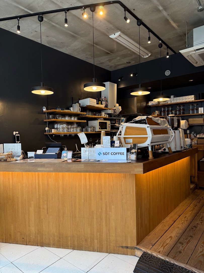 Interior of SOT COFFEE ROASTER - Osaka Tenmabashi, specialty coffee shop in Osaka