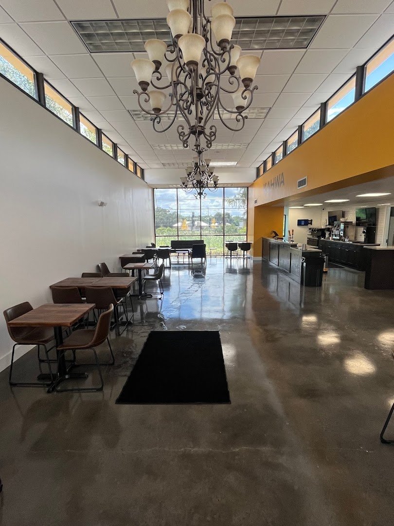 Interior of Kahwa Coffee, specialty coffee shop in Tampa-St. Petersburg