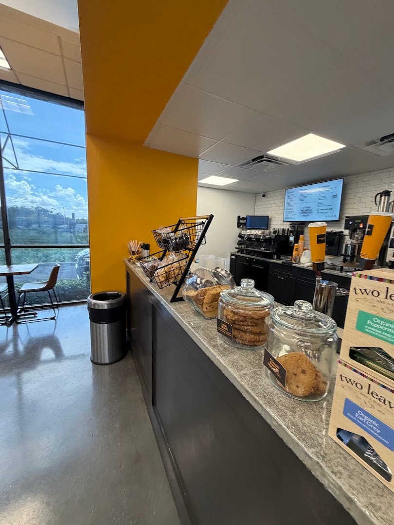 Interior of Kahwa Coffee, specialty coffee shop in Tampa-St. Petersburg