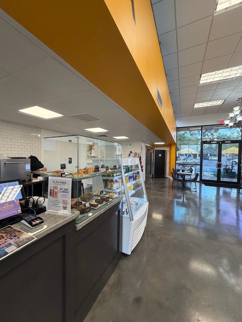 Interior of Kahwa Coffee, specialty coffee shop in Tampa-St. Petersburg
