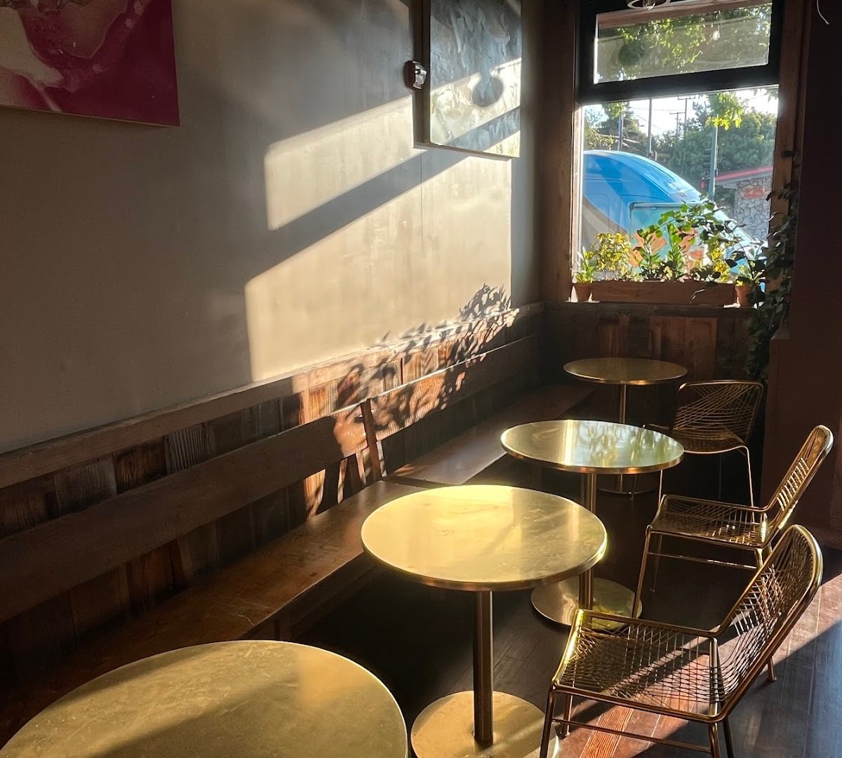 Interior of Jerusalem Coffee House, specialty coffee shop in Oakland