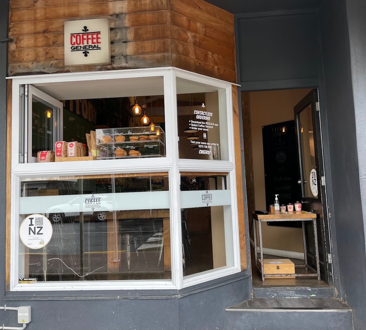 Storefront of Coffee General, specialty coffee shop in Auckland