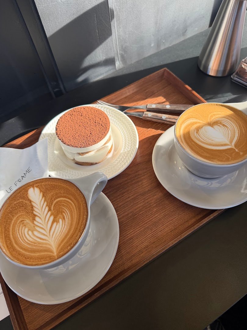 Coffee at LE FRAME, specialty coffee shop in Seoul