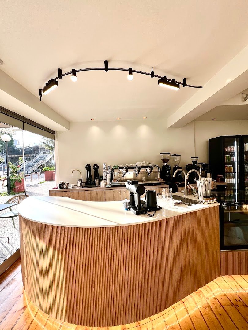 Interior of Zudi Coffee Co, specialty coffee shop in Athens