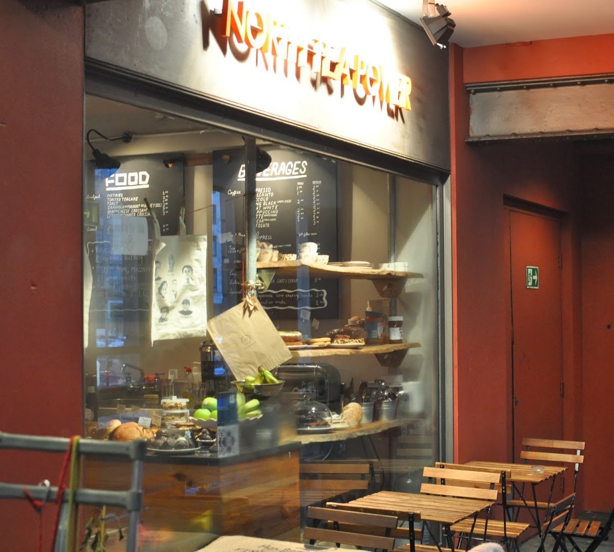 Storefront of North Tea Power, specialty coffee shop in Manchester
