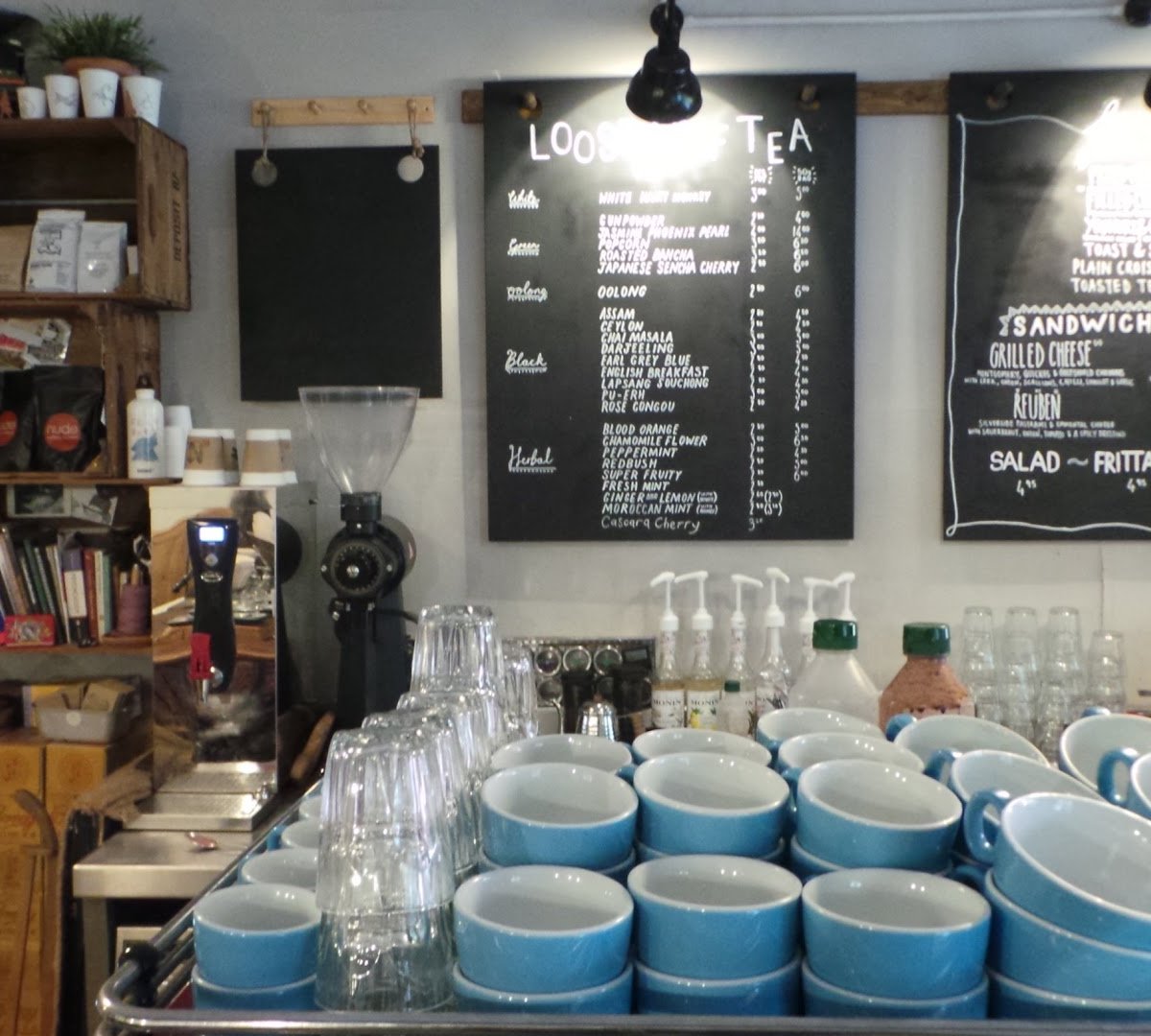 Interior of North Tea Power, specialty coffee shop in Manchester