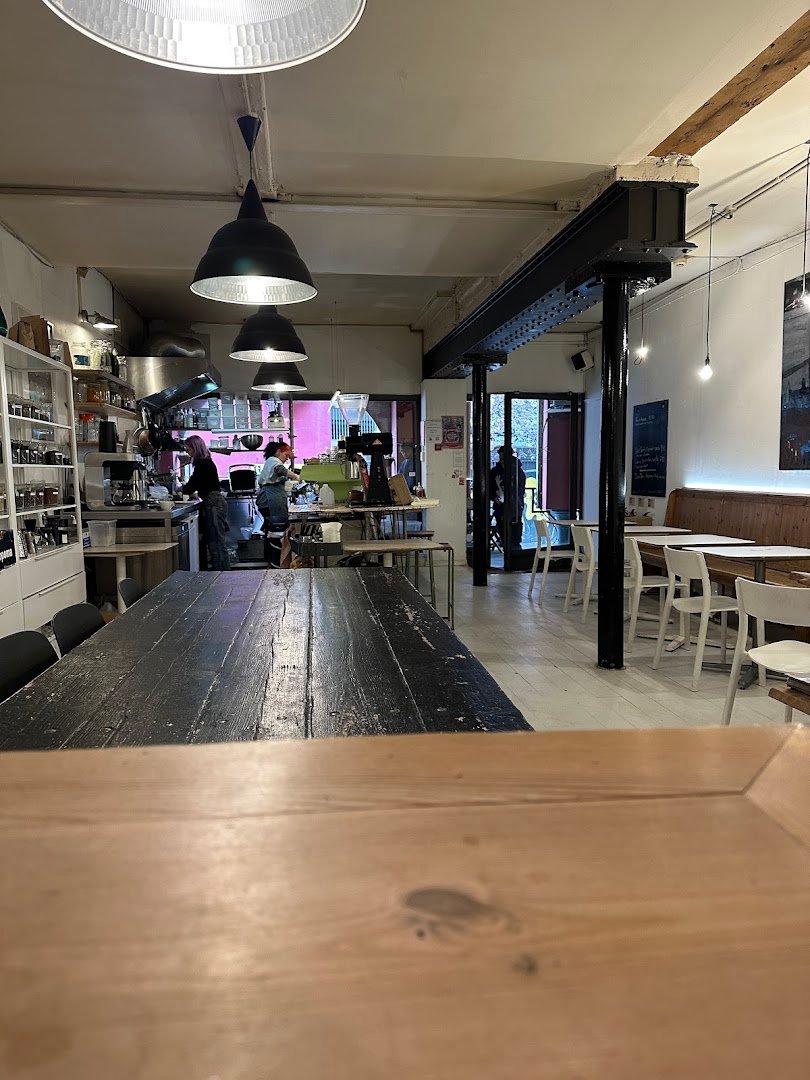 Interior of North Tea Power, specialty coffee shop in Manchester