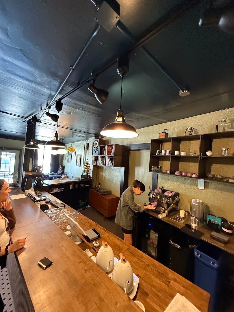 Interior of NoFi slow bar, specialty coffee shop in San Antonio