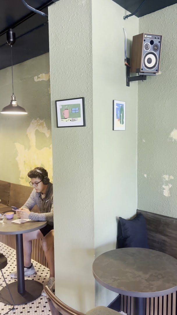 Interior of NoFi slow bar, specialty coffee shop in San Antonio