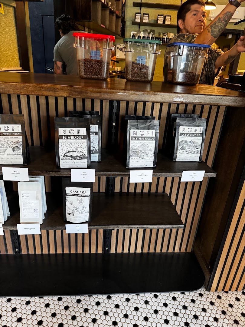 Interior of NoFi slow bar, specialty coffee shop in San Antonio