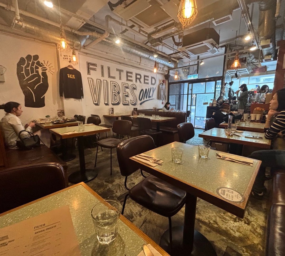 Interior of Urban Coffee Roaster, specialty coffee shop in Hong Kong