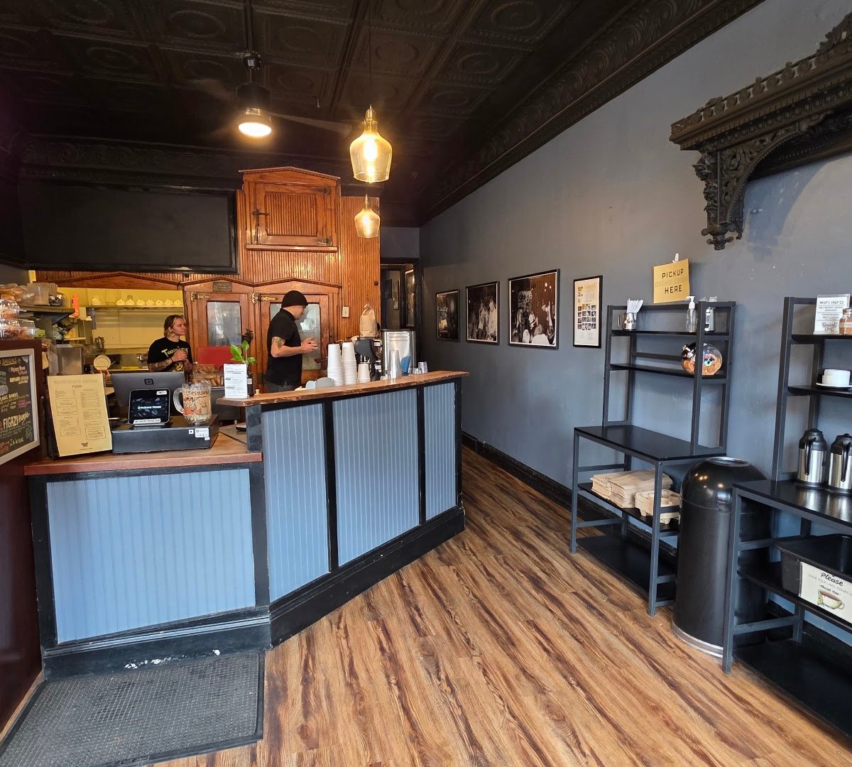 Interior of Grindcore House, specialty coffee shop in Philadelphia