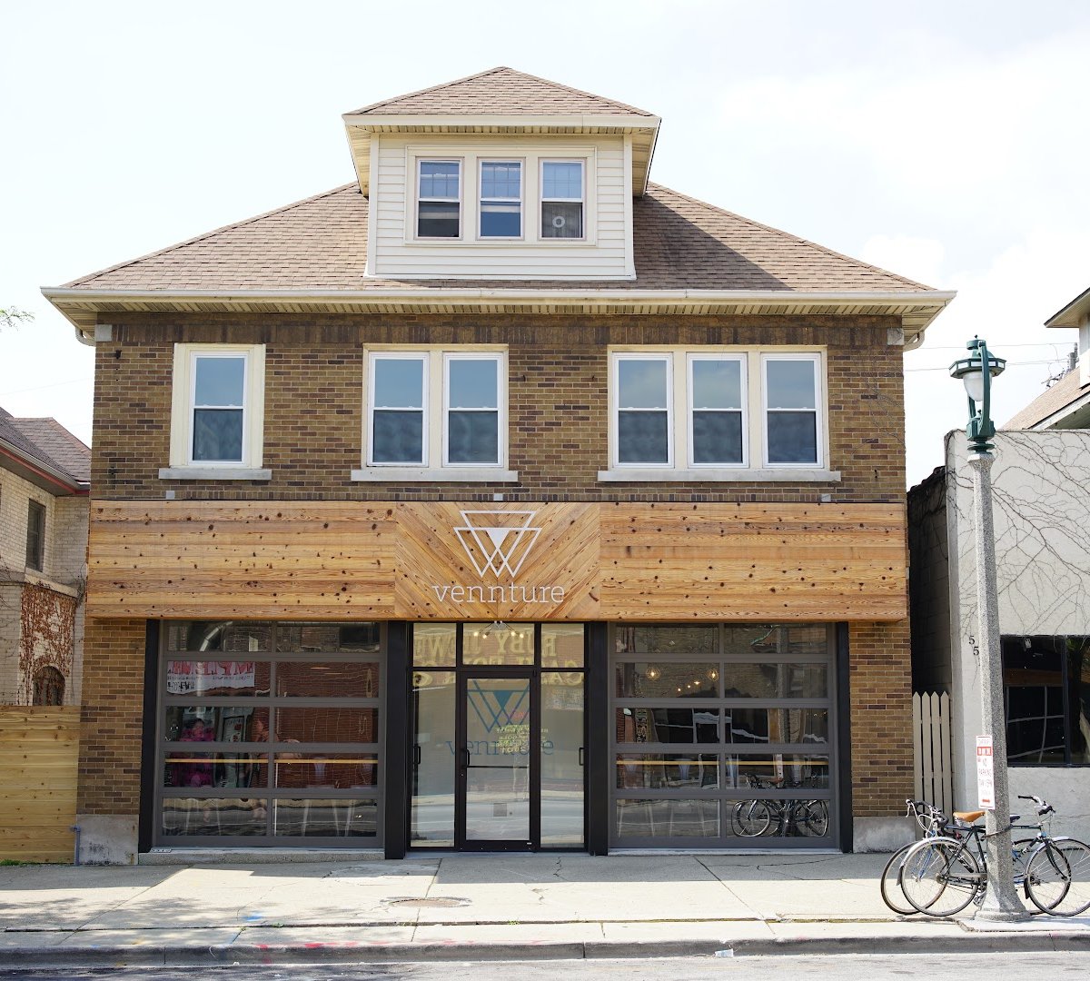 Storefront of Vennture Brew Co, specialty coffee shop in Milwaukee