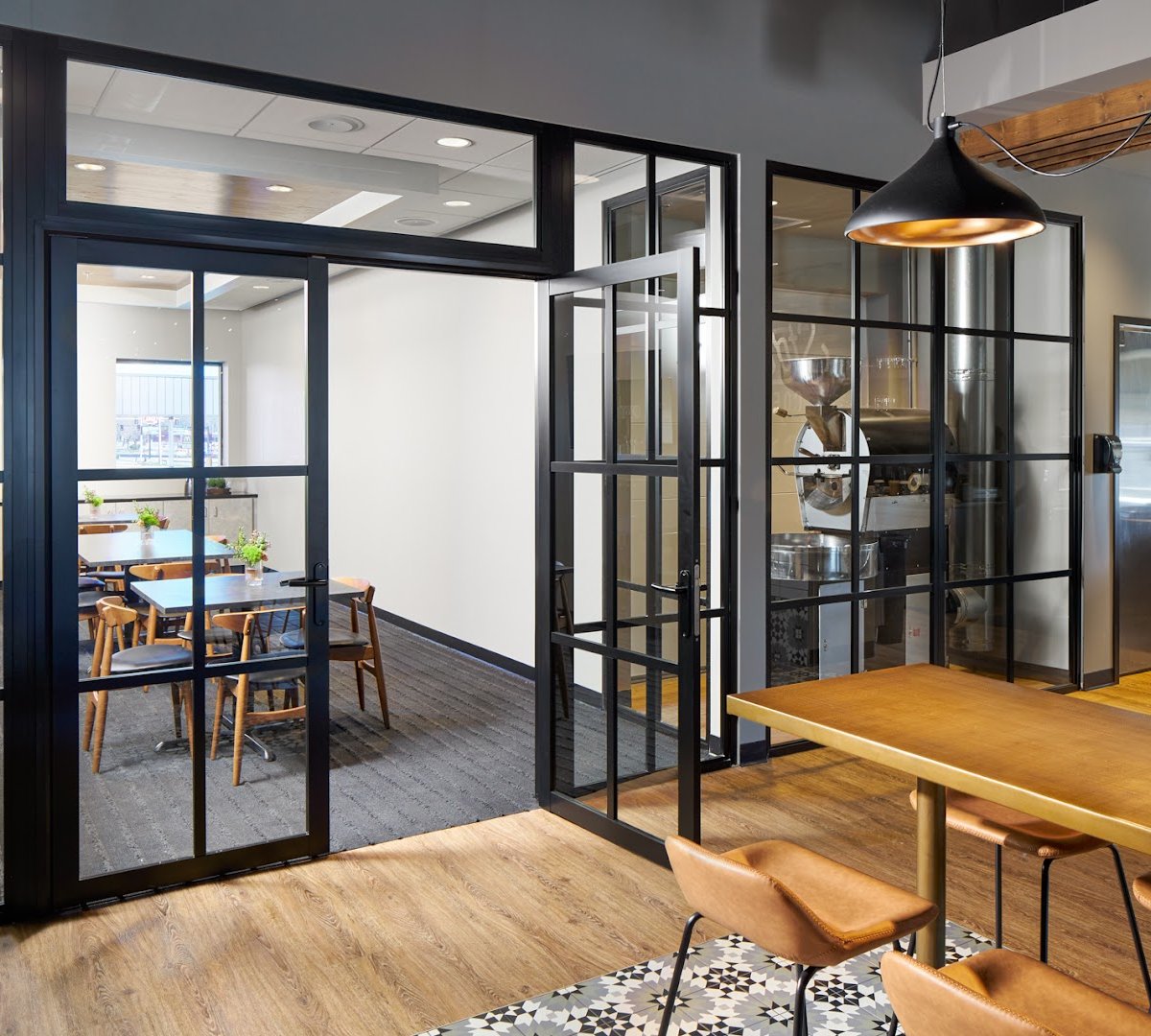 Interior of Stories Coffee Company, specialty coffee shop in Omaha