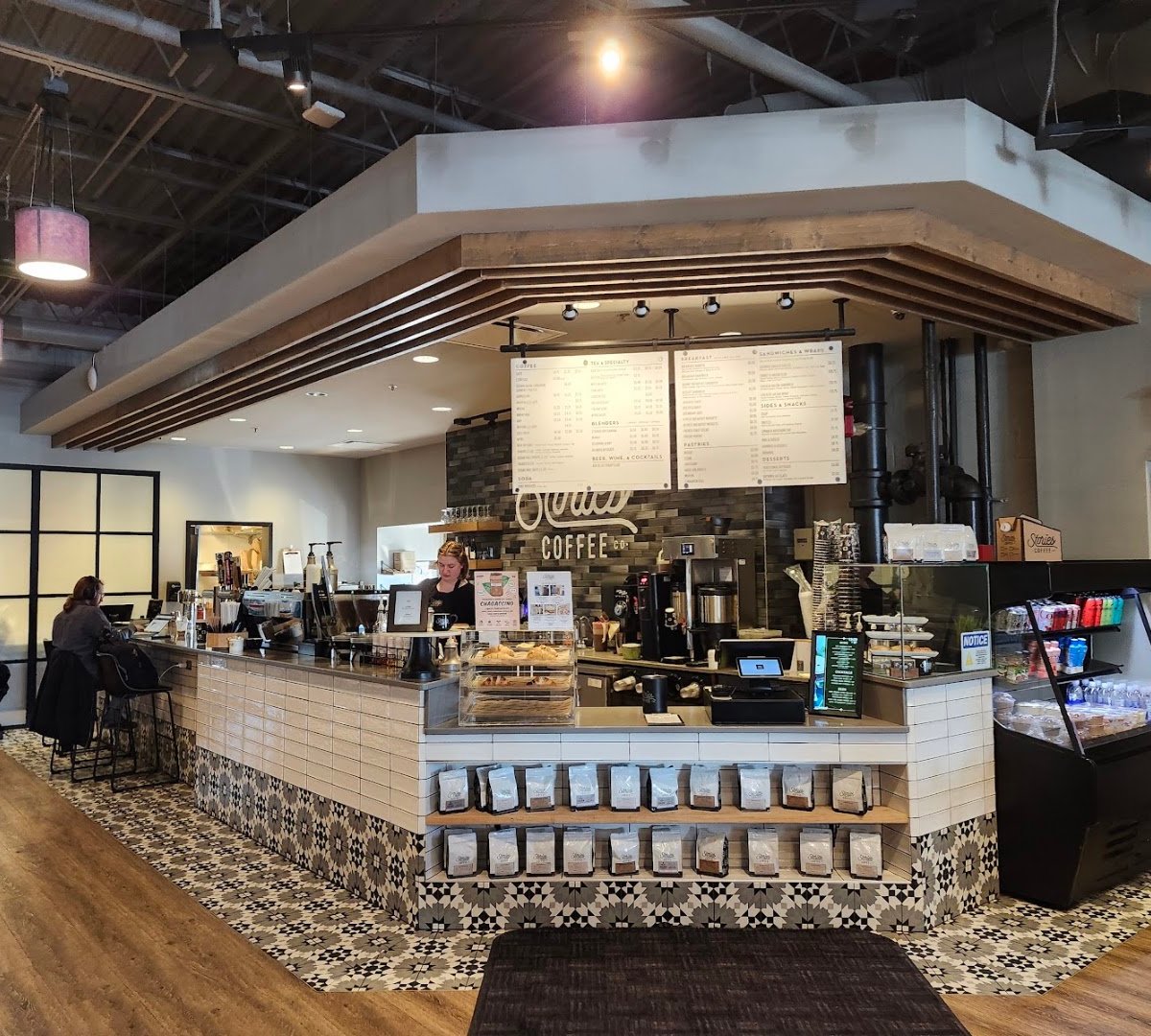 Interior of Stories Coffee Company, specialty coffee shop in Omaha