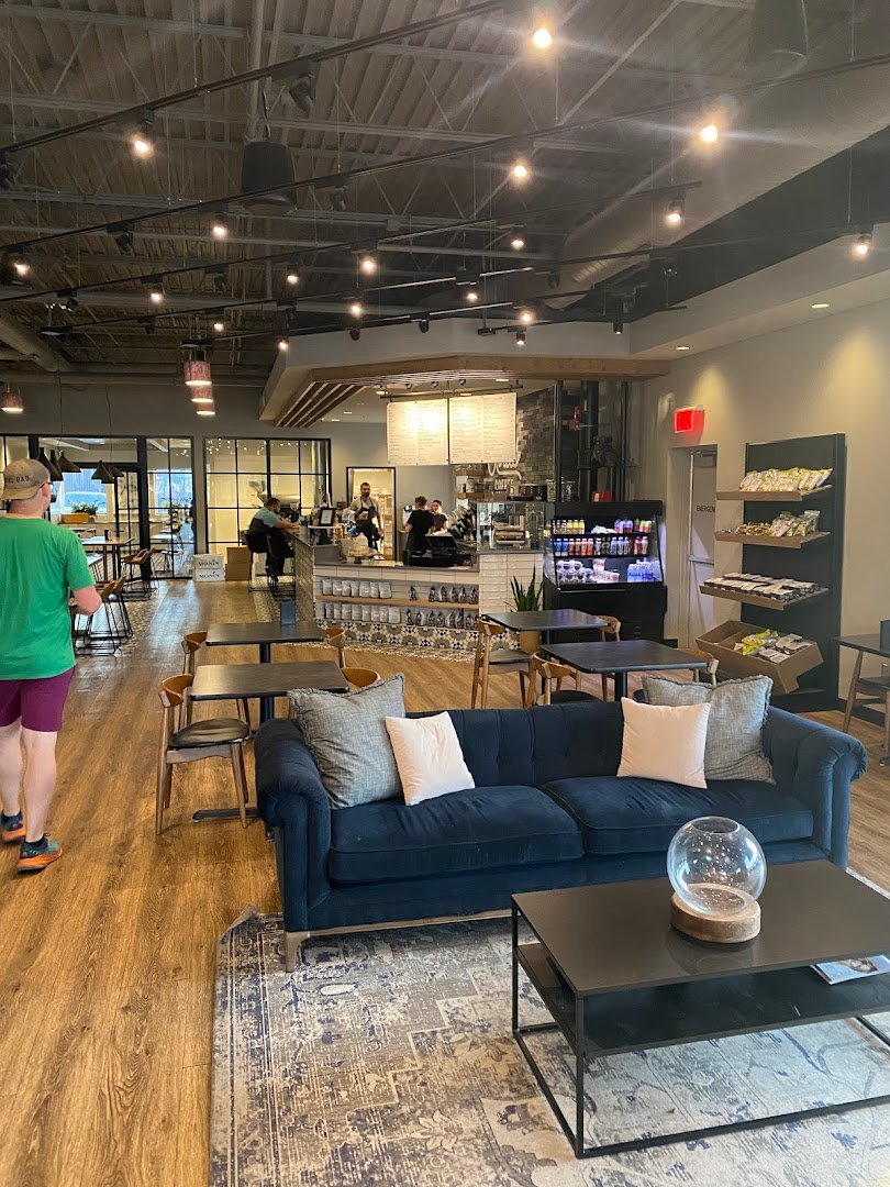 Interior of Stories Coffee Company, specialty coffee shop in Omaha