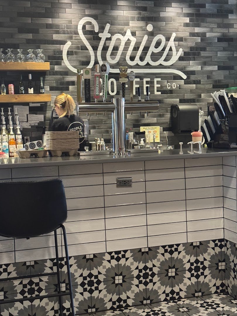 Interior of Stories Coffee Company, specialty coffee shop in Omaha