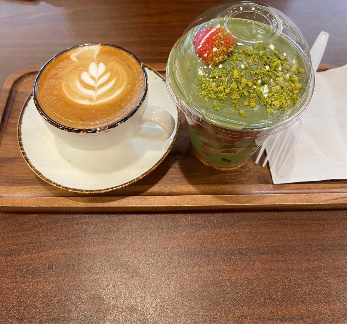 Coffee at Yafa Golden Coffee, specialty coffee shop in Indianapolis