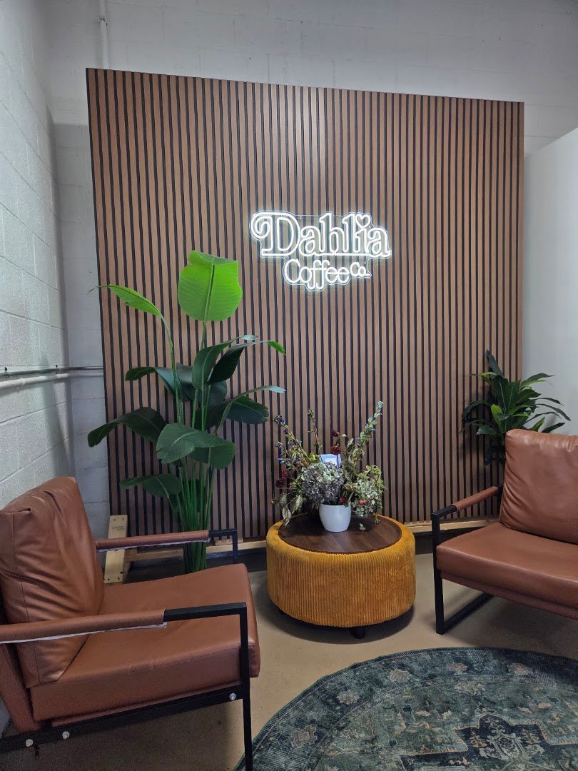 Interior of Dahlia Coffee Co, specialty coffee shop in Cleveland