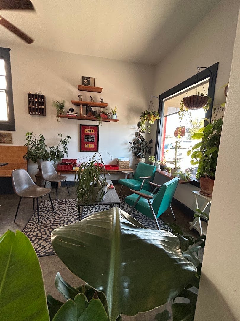 Interior of Petite Rouge Cafe & Coffee Truck, specialty coffee shop in New Orleans