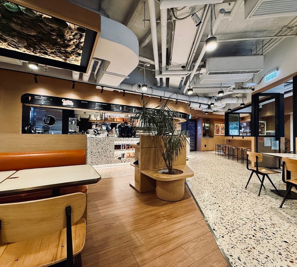 Interior of Elephant Grounds, specialty coffee shop in Hong Kong
