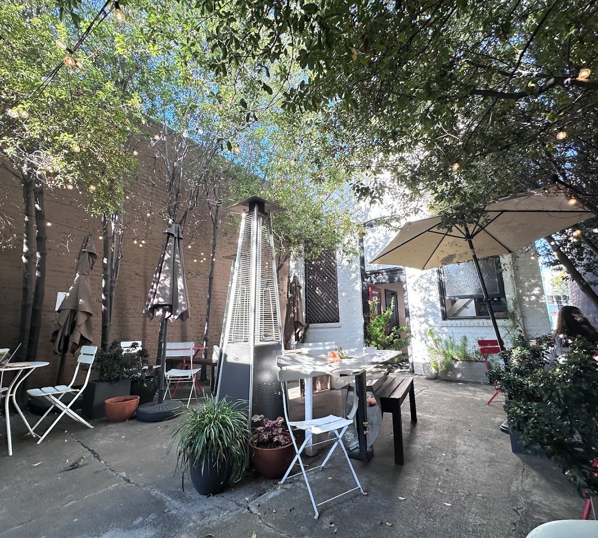 Interior of SIGNAL Coffee Roasters, specialty coffee shop in Oakland