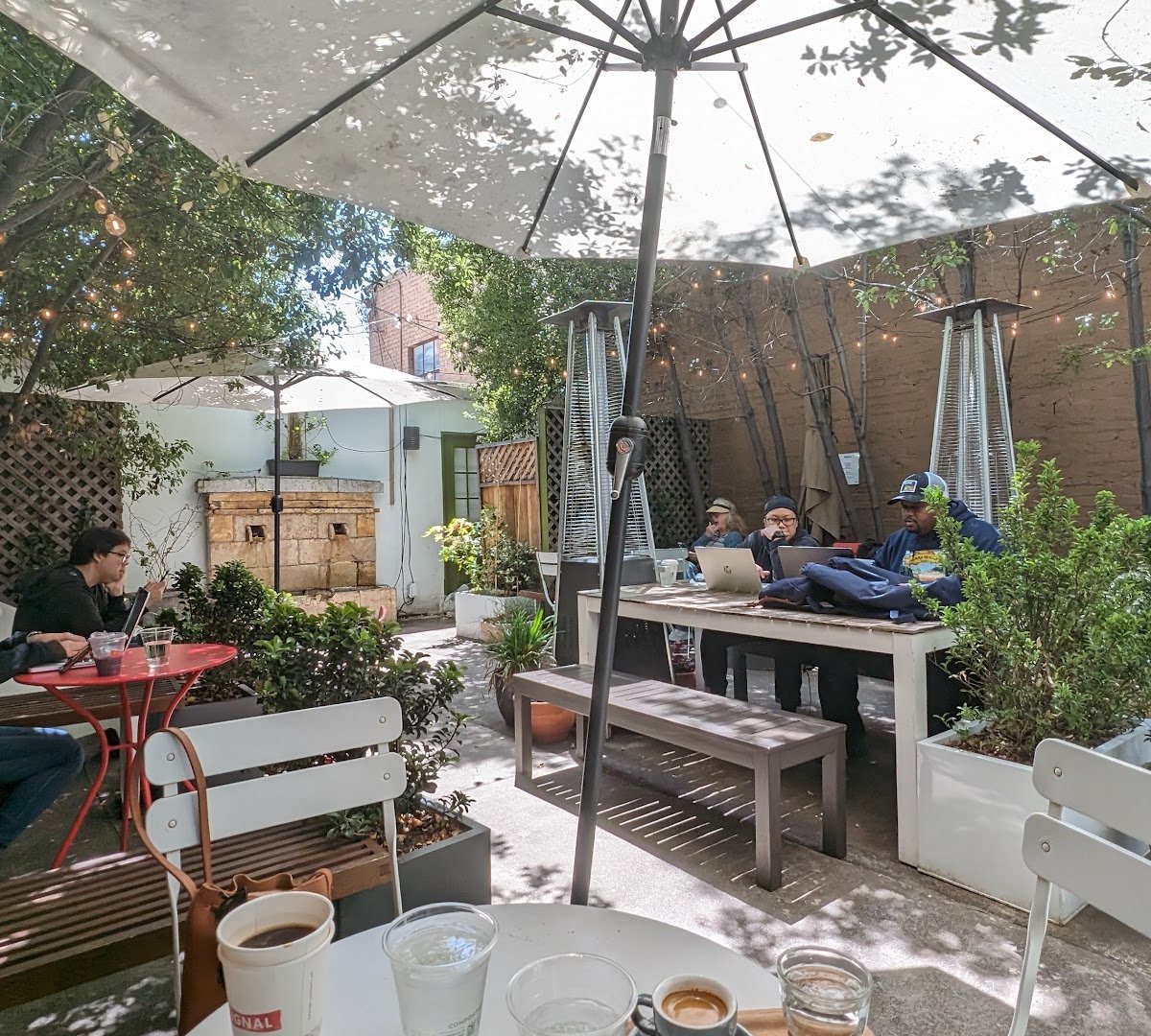 Interior of SIGNAL Coffee Roasters, specialty coffee shop in Oakland