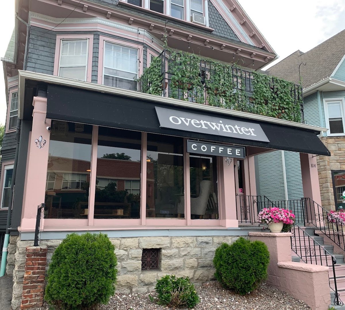 Storefront of Overwinter Coffee - Elmwood Village, specialty coffee shop in Buffalo