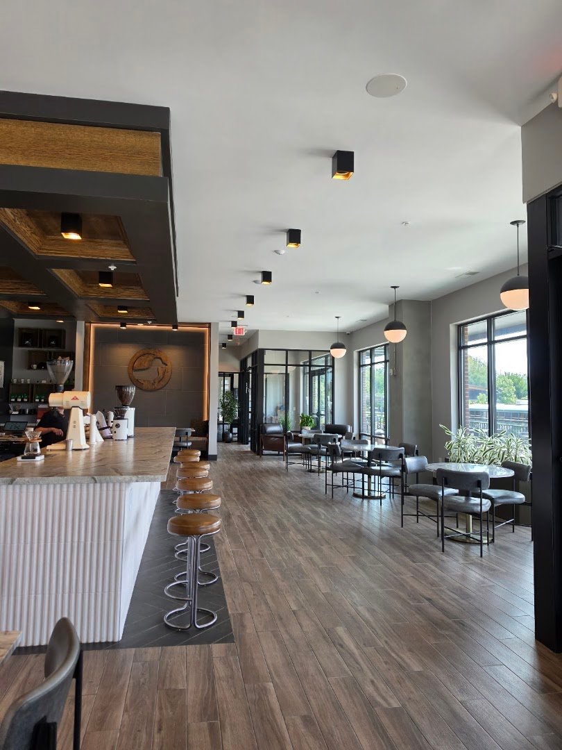 Interior of Indie Coffee Roasters, specialty coffee shop in Indianapolis