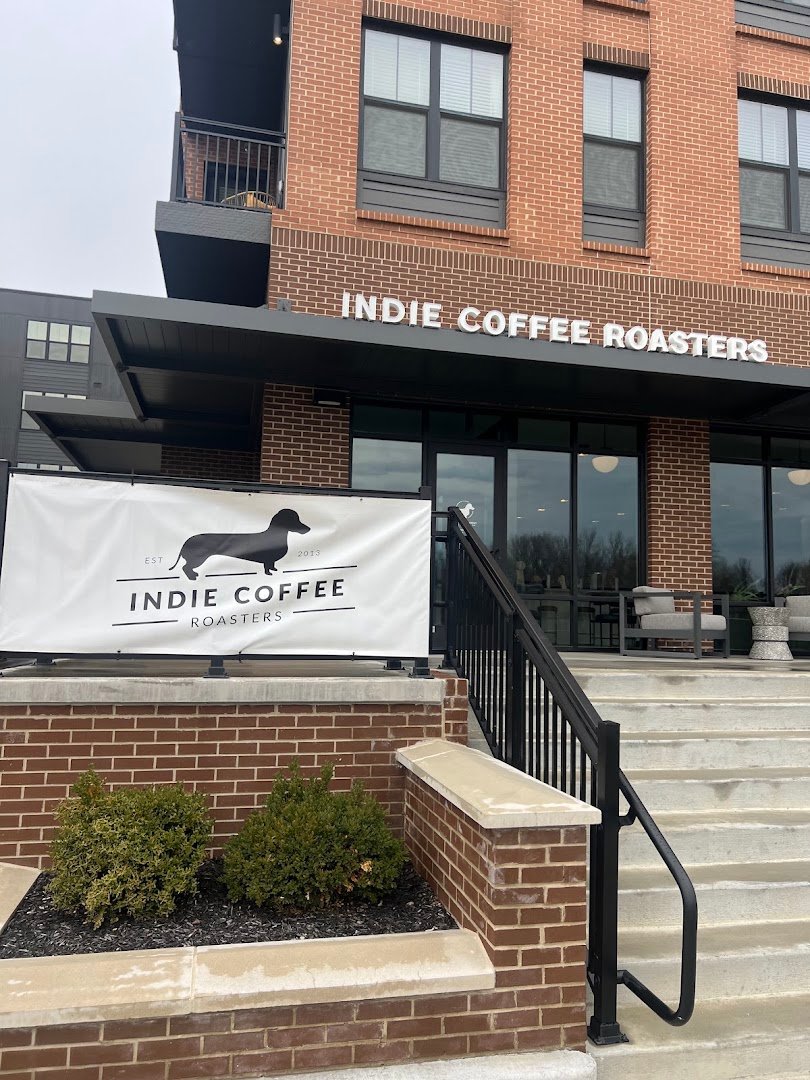 Storefront of Indie Coffee Roasters, specialty coffee shop in Indianapolis