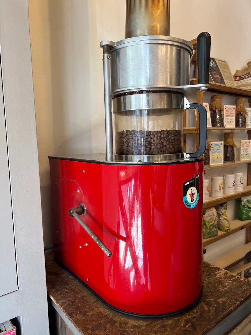 Interior of Coffee Dive Petralona, specialty coffee shop in Athens