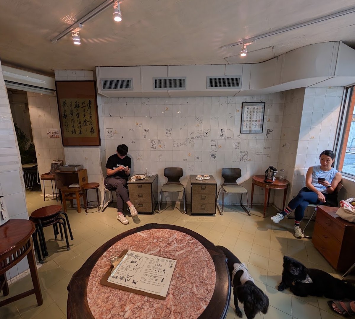 Interior of Halfway Coffee, specialty coffee shop in Hong Kong