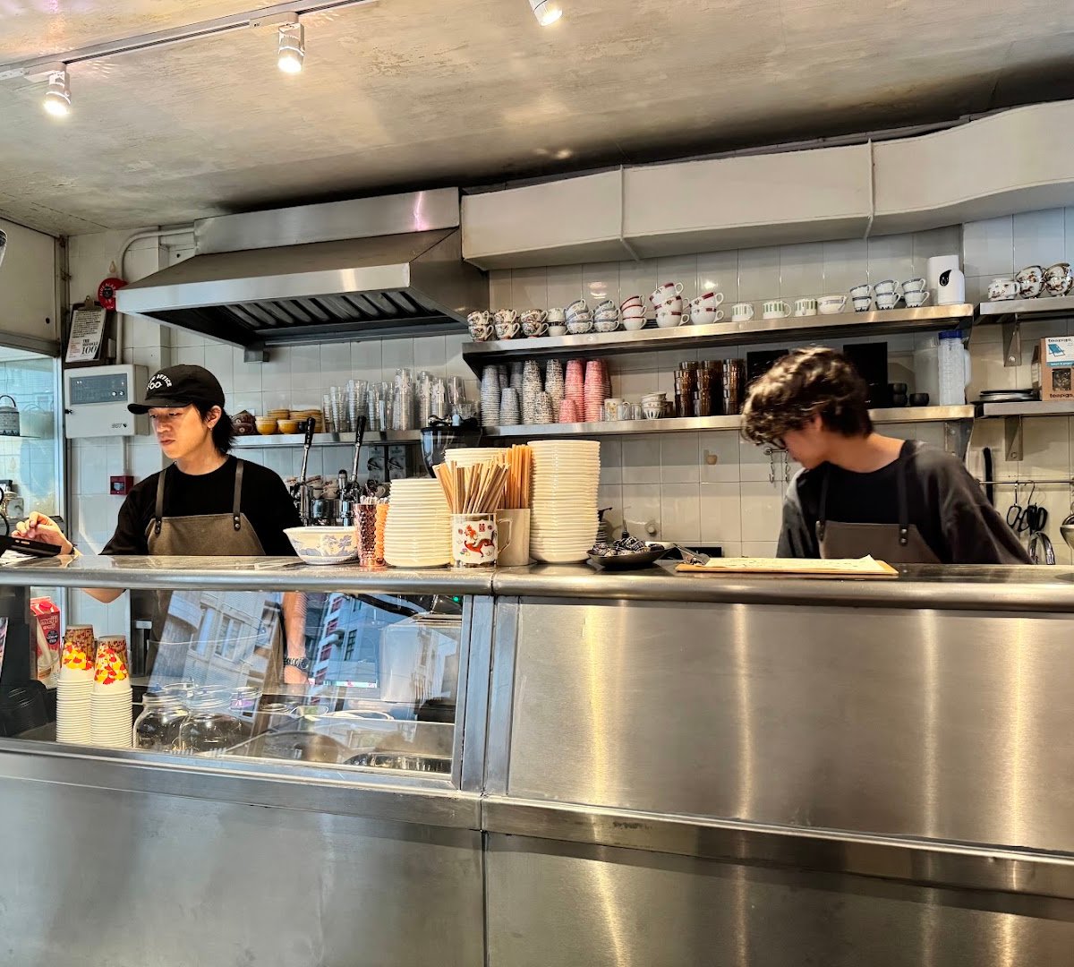 Interior of Halfway Coffee, specialty coffee shop in Hong Kong