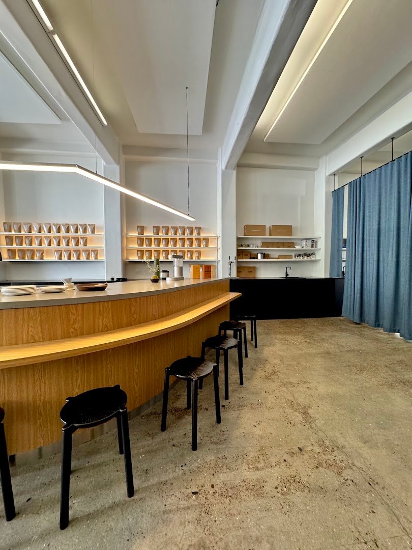 Interior of Maeve Coffee Roasters, specialty coffee shop in Auckland