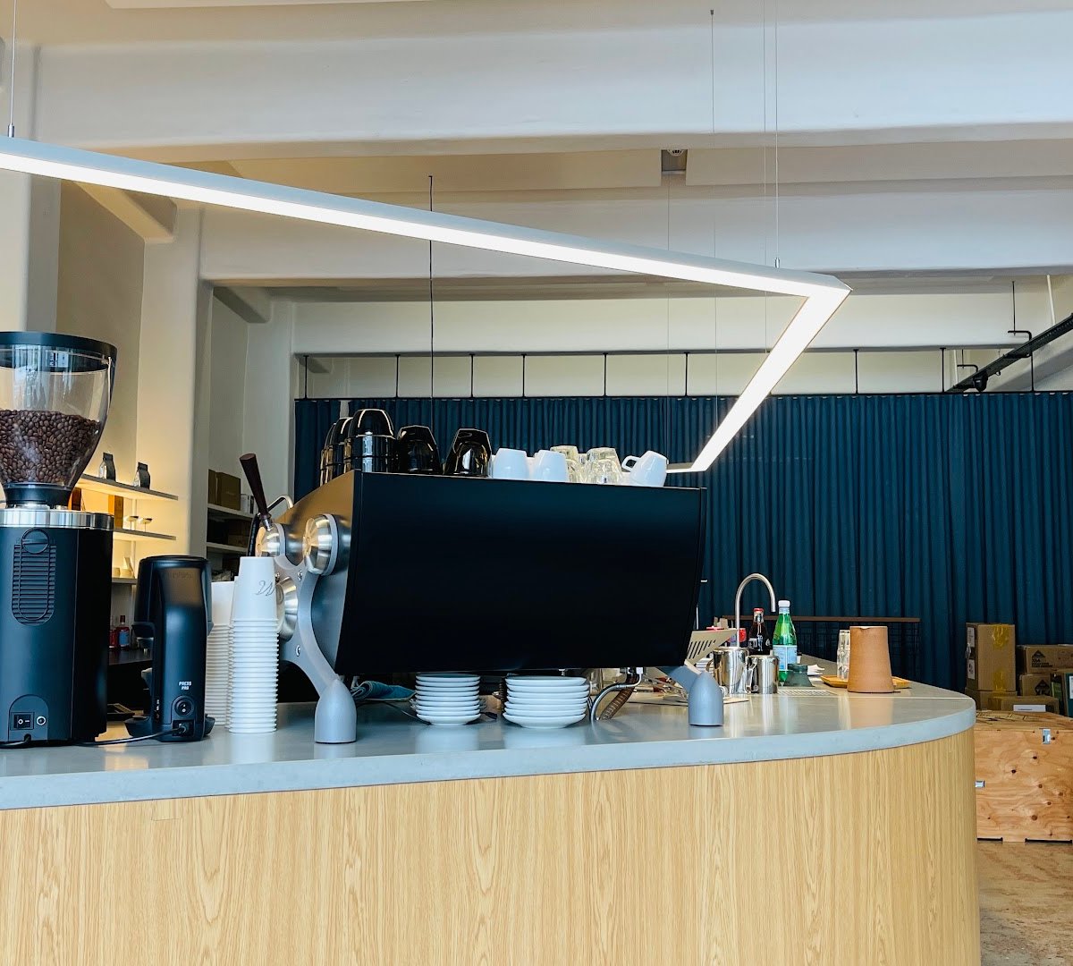 Interior of Maeve Coffee Roasters, specialty coffee shop in Auckland