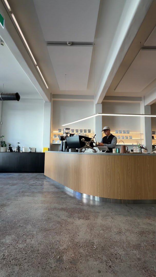 Interior of Maeve Coffee Roasters, specialty coffee shop in Auckland